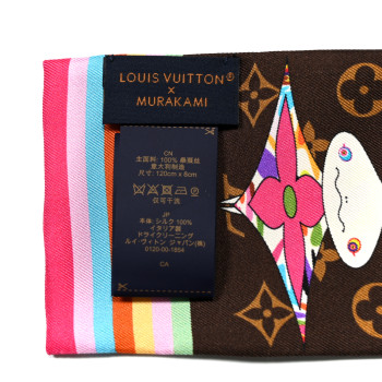 LOUIS VUITTON LV X TM Silk Monogram Superflat Character Bandeau Brown
