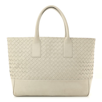 BOTTEGA VENETA Nappa Intrecciato Tote Bag White