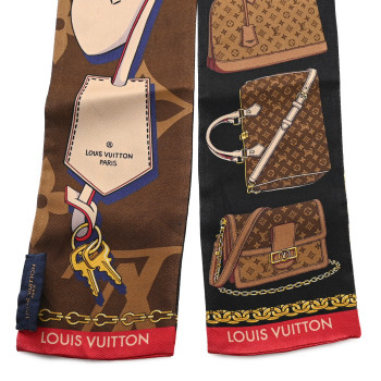 LOUIS VUITTON Silk Monogram Tribute To Bandeau Marron