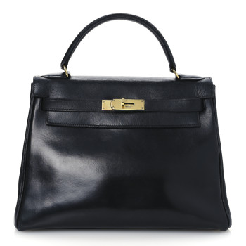 HERMES Box Kelly Retourne 28 Black