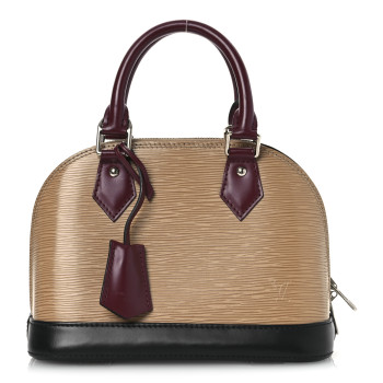 LOUIS VUITTON Epi Tri-Color Alma BB Vanilla Fuchsia Black