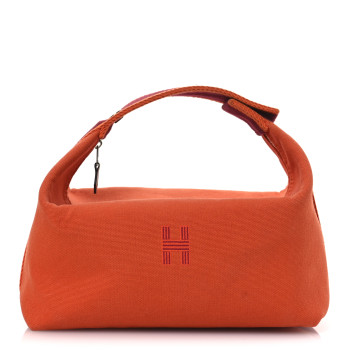  Canvas Large Bride-A-Brac Pouch Orange Feu Burgundy