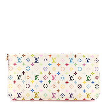 LOUIS VUITTON Monogram Multicolor Insolite Wallet White Litchi