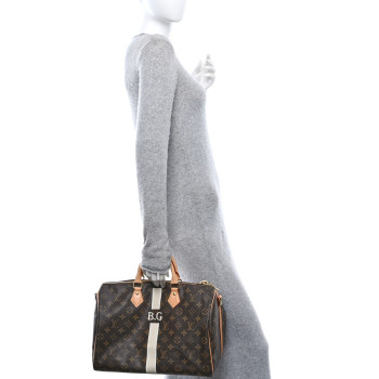 LOUIS VUITTON Monogram My LV Heritage Speedy Bandouliere 35 Ivory White