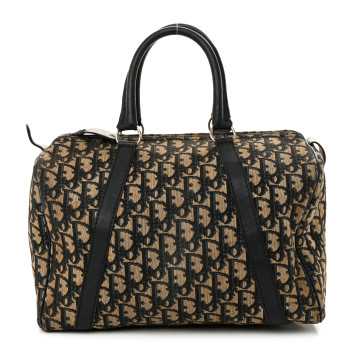 CHRISTIAN DIOR Monogram Boston Navy Blue
