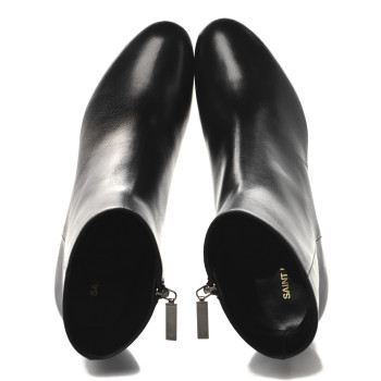 SAINT LAURENT Nappa Vendome Loulou 70mm Ankle Zip Boot 40 Black