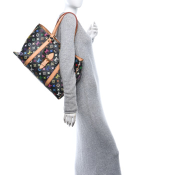 LOUIS VUITTON Monogram Multicolor Aurelia GM Black