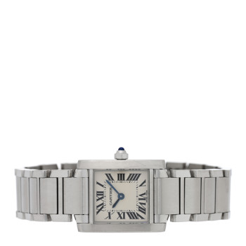 CARTIER Stainless Steel 20mm Tank Francaise Quartz Watch