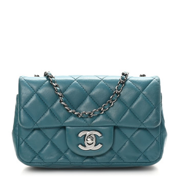 CHANEL Lambskin Quilted Extra Mini Rectangular Flap