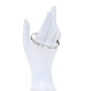 CARTIER 18K White Gold LOVE Bracelet 19