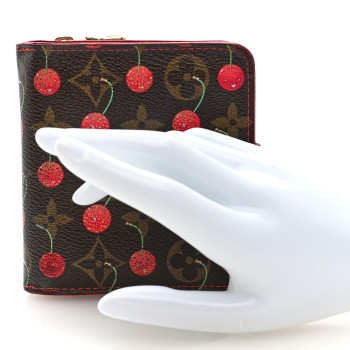LOUIS VUITTON Monogram Cerises Compact Zippe Wallet