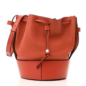 LOEWE Calfskin Medium Balloon Bucket Bag Pumpkin