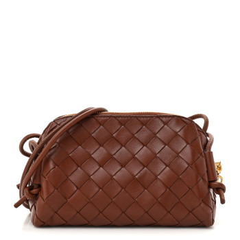BOTTEGA VENETA Nappa Intrecciato Concert Pouch Rust