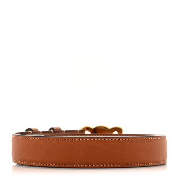 CELINE Box Calfskin Small 18mm Triomphe Belt 80 32 Tan