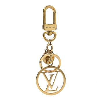 LOUIS VUITTON LV Circle Bag Charm Key Holder Gold
