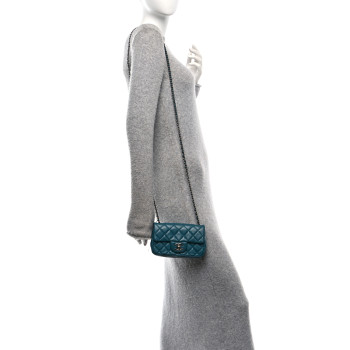 CHANEL Lambskin Quilted Extra Mini Rectangular Flap