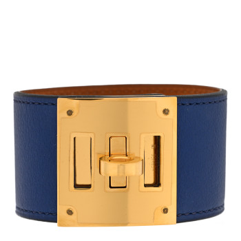 HERMES Swift Kelly Dog Bracelet Bleu Saphir