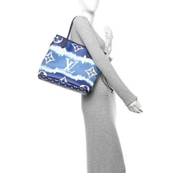 LOUIS VUITTON Monogram Escale Neverfull MM Blue