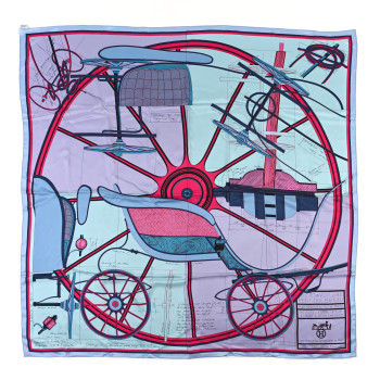 HERMES Silk Summer Petit Duc Giant Scarf 140