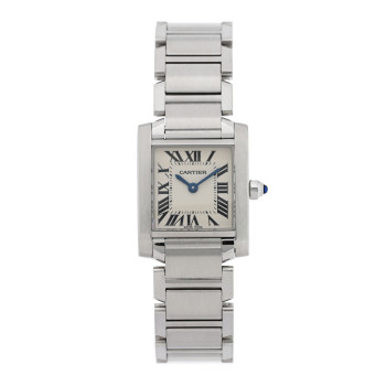 CARTIER Stainless Steel 20mm Tank Francaise Quartz Watch