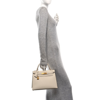 HERMES Epsom Kelly Sellier 28 Craie