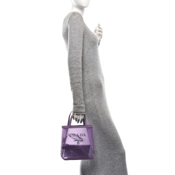 PRADA Sequin Mesh Small Tote Bag Lilium