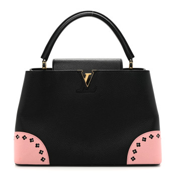 LOUIS VUITTON Taurillon Flowers Capucines GM   Black