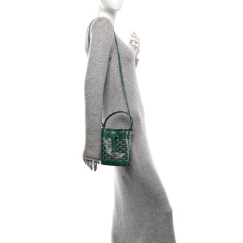 GOYARD Goyardine Petit Flot Mini Bucket Bag Green