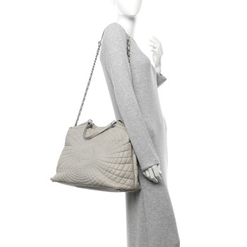 CHANEL Iridescent Calfskin Large Sea Hit Tote Grey