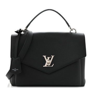 LOUIS VUITTON Soft Calfskin My Lockme Top Handle Black
