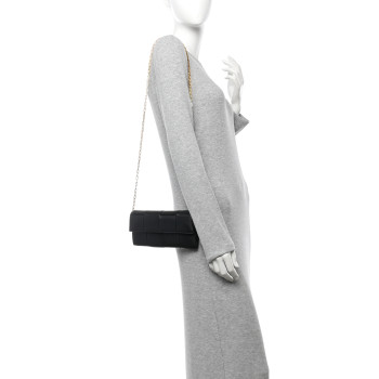 BOTTEGA VENETA Nappa Maxi Intrecciato Cassette On Chain Black