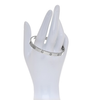 CARTIER 18K White Gold LOVE Bracelet 19