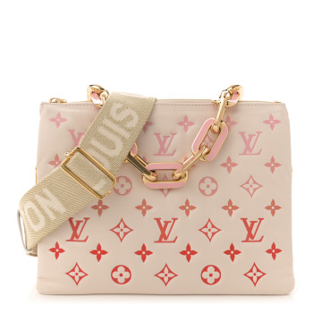 LOUIS VUITTON Lambskin Embossed Monogram Coussin PM Sunrise Aquarelle