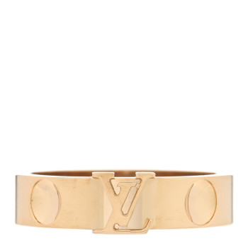 LOUIS VUITTON 18K Yellow Gold Empreinte LV Ring 58 8.5