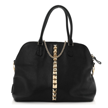 VALENTINO GARAVANI Grained Calfskin Va Va Voom Shoulder Bag Black