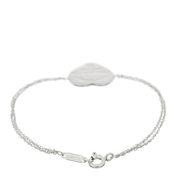 TIFFANY Sterling Silver Diamond Return To Tiffany Heart Tag Chain Bracelet