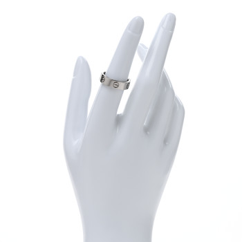 CARTIER 18K White Gold 5.5mm LOVE Ring 53 6.5