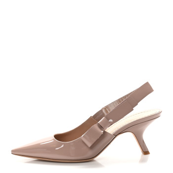 CHRISTIAN DIOR Patent Calfskin Sweet-D Slingback Pumps 40 Powder Pink