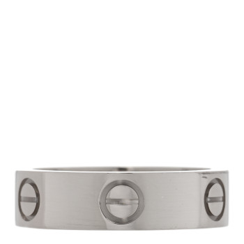 CARTIER 18K White Gold 5.5mm LOVE Ring 53 6.5