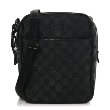 GUCCI GG Monogram Flight Small Crossbody Bag Black