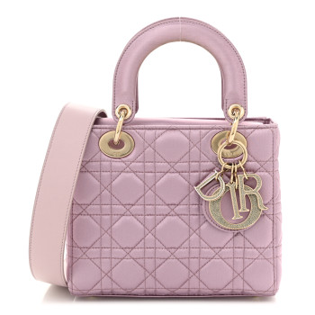 CHRISTIAN DIOR Satin Swarovski Crystal Cannage My ABC Lady Dior Pink