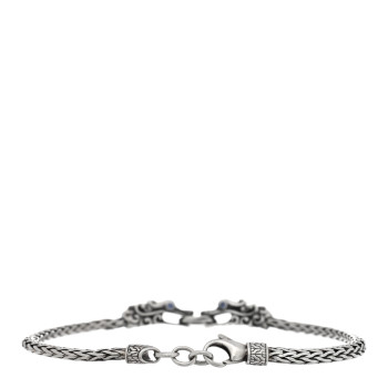JOHN HARDY Sterling Silver Blue Sapphire Double Dragon Head Legends Naga Bracelet