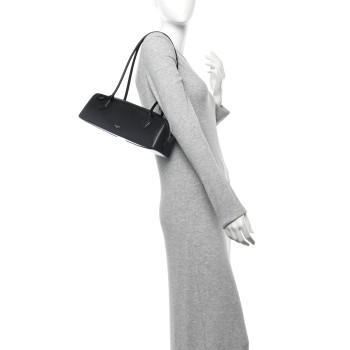 ALAIA Shiny Goatskin Medium Le Teckel Bag Black