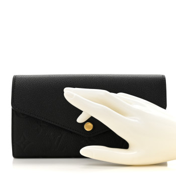 LOUIS VUITTON Empreinte Sarah Wallet NM Black