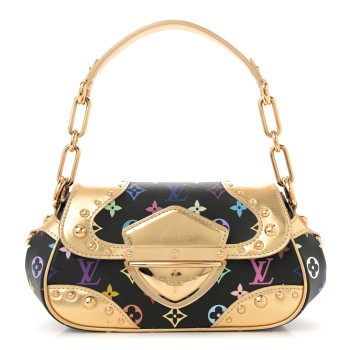 LOUIS VUITTON Monogram Multicolor Marilyn Black Gold