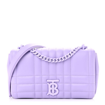 BURBERRY Lambskin Quilted Small Lola Bag Soft Violet