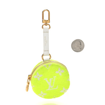 LOUIS VUITTON Monogram Match Tennis Ball Keyring Yellow