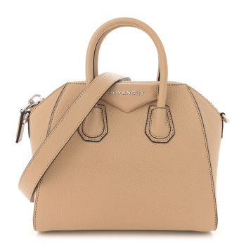 GIVENCHY Sugar Goatskin Mini Antigona Beige Camel
