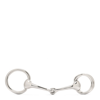 HERMES Palladium Mors Scarf Ring Silver