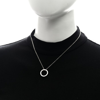 TIFFANY Sterling Silver 1837 Circle Pendant Necklace